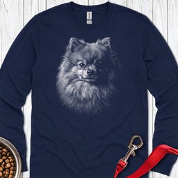 Pomeranian Engraved Long Sleeve Shirt Gift For Dog Lover
