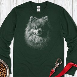 Pomeranian Engraved Long Sleeve Shirt Gift For Dog Lover