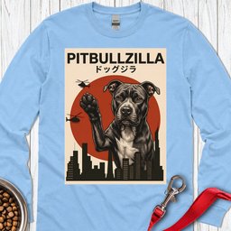 Pitbullzilla Long Sleeve Shirt Gift For Dog Lover