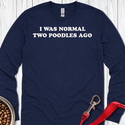 Two Standard Poodles Ago Long Sleeve Shirt Gift For Dog Lover