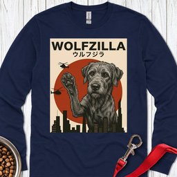 Irish Wolfzilla Long Sleeve Shirt Gift For Dog Lover