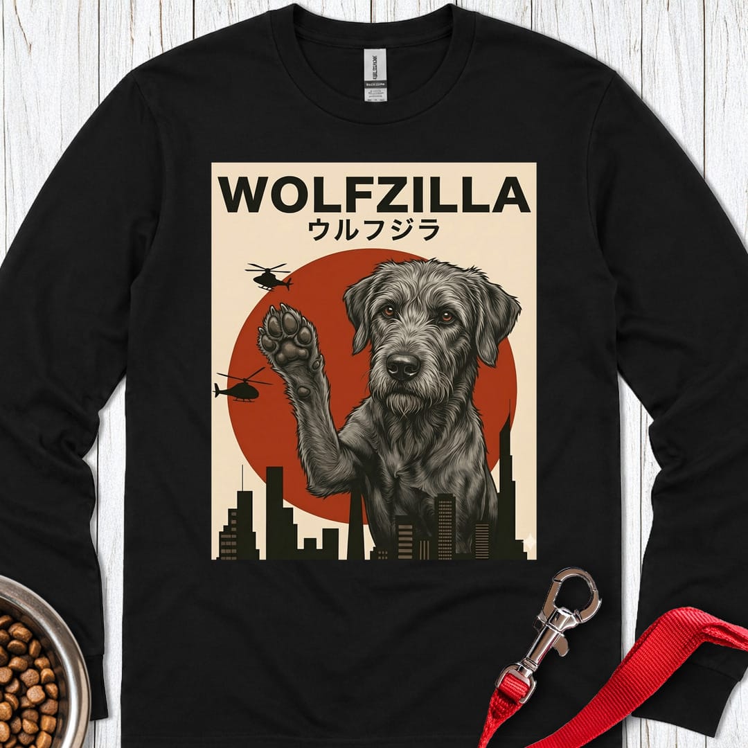 Irish Wolfzilla Long Sleeve Shirt Gift For Dog Lover