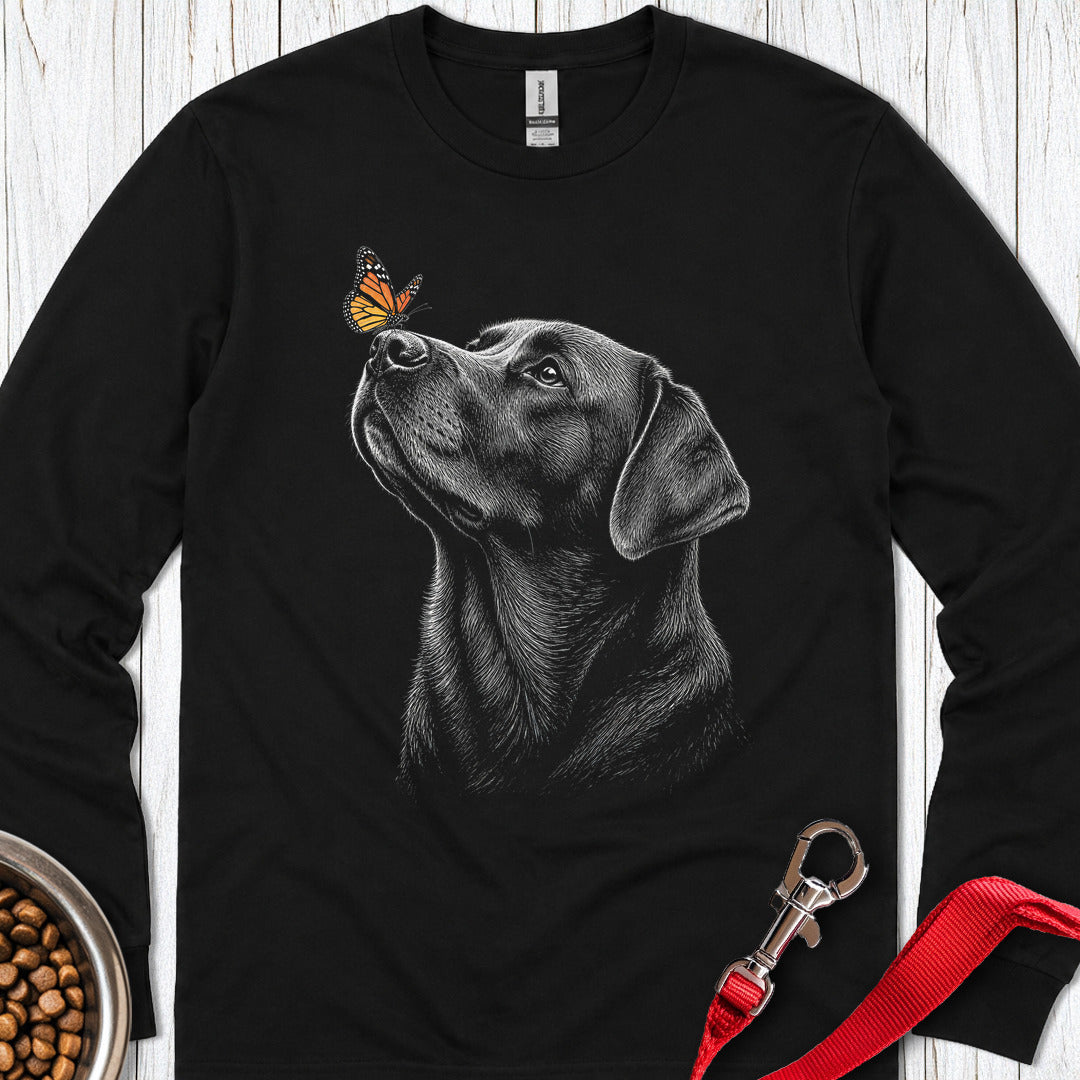 Labrador Butterfly Long Sleeve Shirt Gift For Dog Lover
