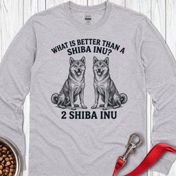 Two Shiba Inu Long Sleeve Shirt Gift For Dog Lover