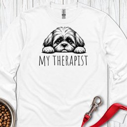 Shih Tzu My Therapist Long Sleeve Shirt Gift For Dog Lover