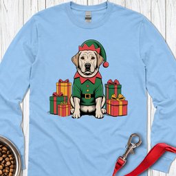 Labrador Christmas Elf Long Sleeve Shirt Gift For Dog Lover