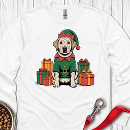 Labrador Christmas Elf Long Sleeve Shirt Gift For Dog Lover