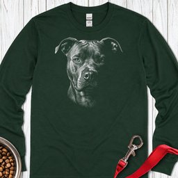 Pitbull Engraved Long Sleeve Shirt Gift For Dog Lover