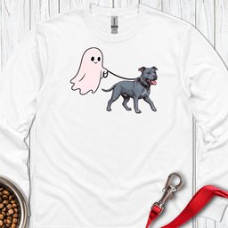 Pitbull Blue Ghost Walk Long Sleeve Shirt Gift For Dog Lover