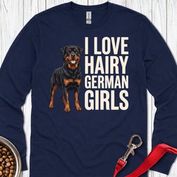 Rottweiler Hairy Girls Long Sleeve Shirt Gift For Dog Lover