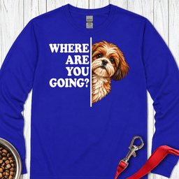 Red Shih Tzu Alert Long Sleeve Shirt Gift For Dog Lover