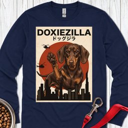 Dachshund Doxiezilla Chocolate Long Sleeve Shirt Gift For Dog Lover