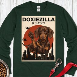 Dachshund Doxiezilla Chocolate Long Sleeve Shirt Gift For Dog Lover