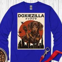 Dachshund Doxiezilla Chocolate Long Sleeve Shirt Gift For Dog Lover