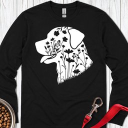 Rottweiler Flowers Long Sleeve Shirt Gift For Dog Lover