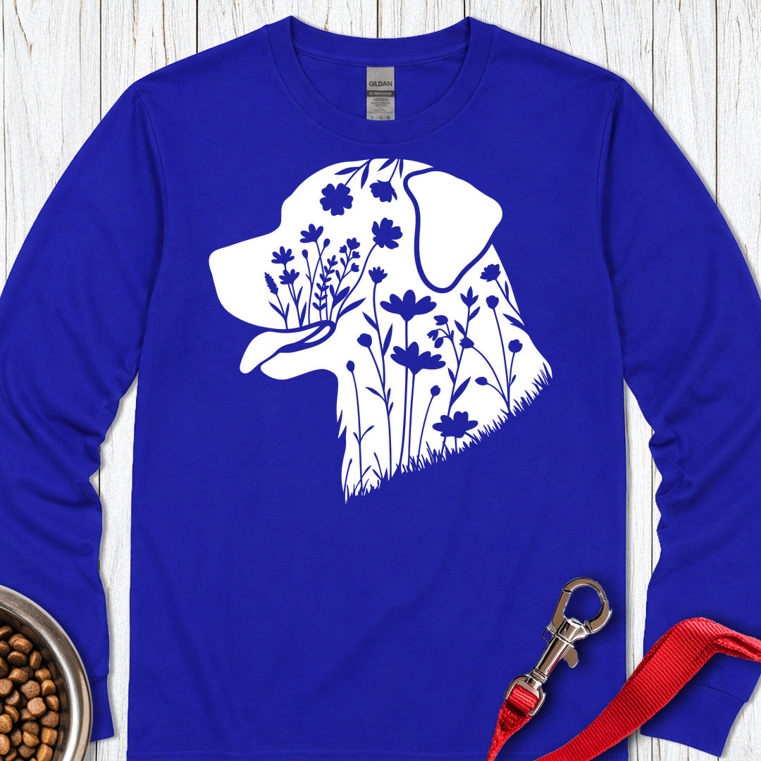 Rottweiler Flowers Long Sleeve Shirt Gift For Dog Lover
