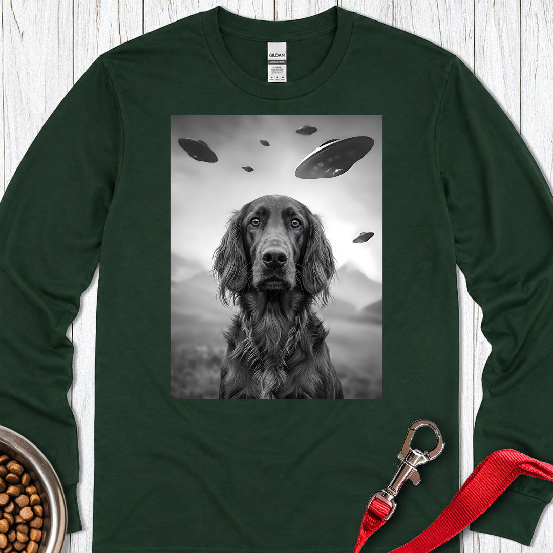 Irish Setter Ufo Long Sleeve Shirt Gift For Dog Lover