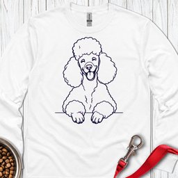 Standard Poodle Lineart Long Sleeve Shirt Gift For Dog Lover