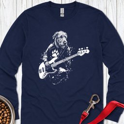 Irish Wolfhound Bass Long Sleeve Shirt Gift For Dog Lover