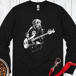 Irish Wolfhound Bass Long Sleeve Shirt Gift For Dog Lover