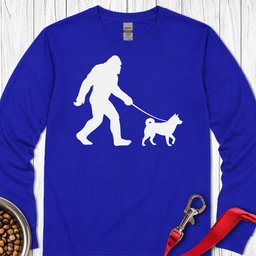 Shiba Inu Bigfoot Long Sleeve Shirt Gift For Dog Lover