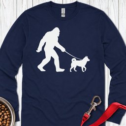Shiba Inu Bigfoot Long Sleeve Shirt Gift For Dog Lover