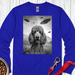 Standard Poodle Ufo Long Sleeve Shirt Gift For Dog Lover