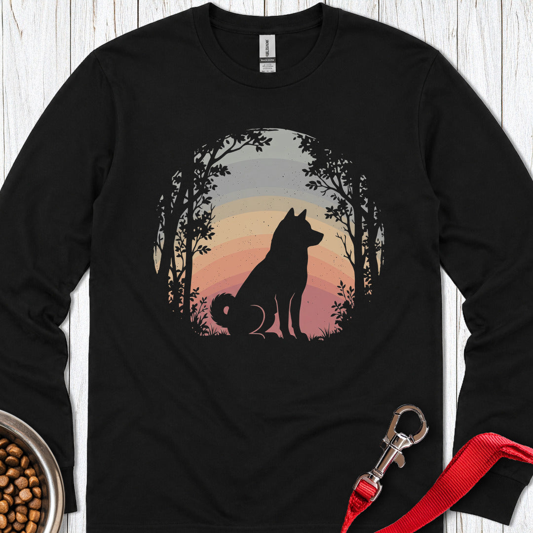 Shiba Inu Nature Long Sleeve Shirt Gift For Dog Lover