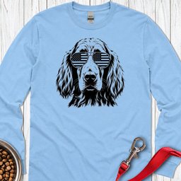 Irish Setter Flag Shades Long Sleeve Shirt Gift For Dog Lover