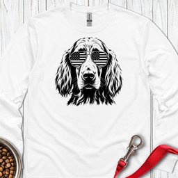 Irish Setter Flag Shades Long Sleeve Shirt Gift For Dog Lover