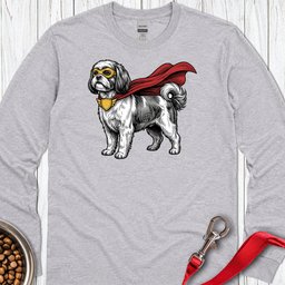 Shih Tzu Superhero Long Sleeve Shirt Gift For Dog Lover