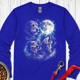 Irish Wolfhound Moon Long Sleeve Shirt Gift For Dog Lover