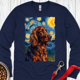 Irish Setter Van Gogh Long Sleeve Shirt Gift For Dog Lover