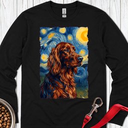 Irish Setter Van Gogh Long Sleeve Shirt Gift For Dog Lover