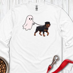 Rottweiler Ghost Walk Long Sleeve Shirt Gift For Dog Lover