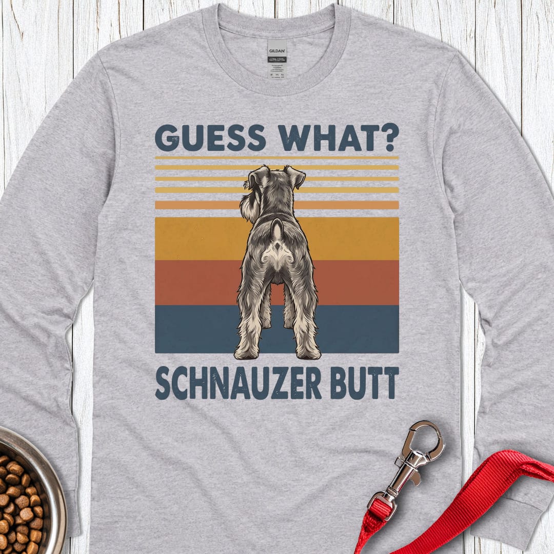 Schnauzer Butt Long Sleeve Shirt Gift For Dog Lover