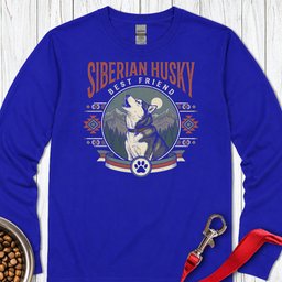 Siberian Husky Best Friend Long Sleeve Shirt Gift For Dog Lover