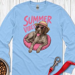 Summer Vibes German Shorthaired Pointer Long Sleeve Shirt Gift For Dog Lover