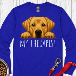 My Therapist Yellow Labrador Long Sleeve Shirt Gift For Dog Lover