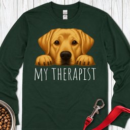 My Therapist Yellow Labrador Long Sleeve Shirt Gift For Dog Lover