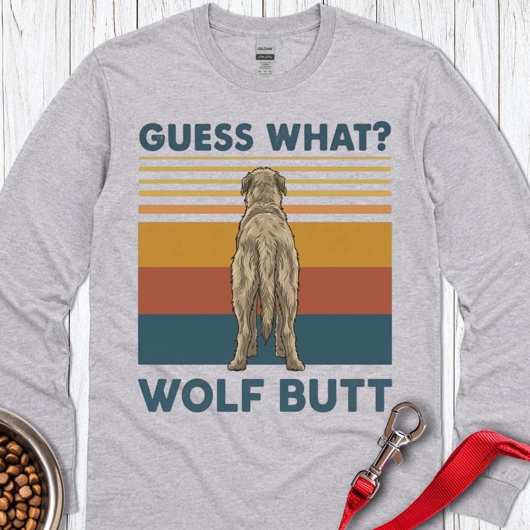 Irish Wolfhound Butt Long Sleeve Shirt Gift For Dog Lover