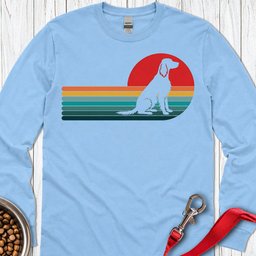 Irish Setter Retro Sunset Long Sleeve Shirt Gift For Dog Lover