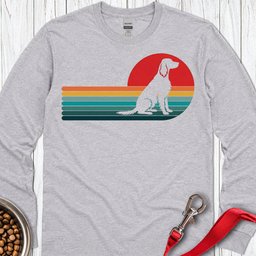 Irish Setter Retro Sunset Long Sleeve Shirt Gift For Dog Lover