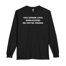 Love Schnauzers Long Sleeve Shirt Gift For Dog Lover