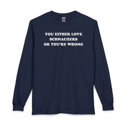 Love Schnauzers Long Sleeve Shirt Gift For Dog Lover