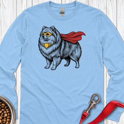 Pomeranian Superhero Long Sleeve Shirt Gift For Dog Lover
