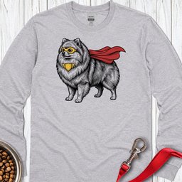 Pomeranian Superhero Long Sleeve Shirt Gift For Dog Lover