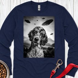 Poodle Ufo Long Sleeve Shirt Gift For Dog Lover