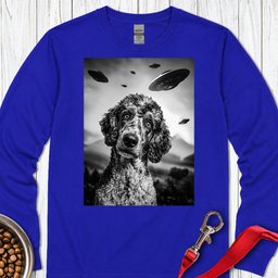 Poodle Ufo Long Sleeve Shirt Gift For Dog Lover
