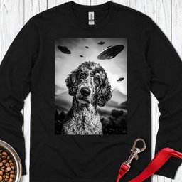 Poodle Ufo Long Sleeve Shirt Gift For Dog Lover